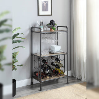 Acme Brantley Floor Wine Bottle & Glass Rack