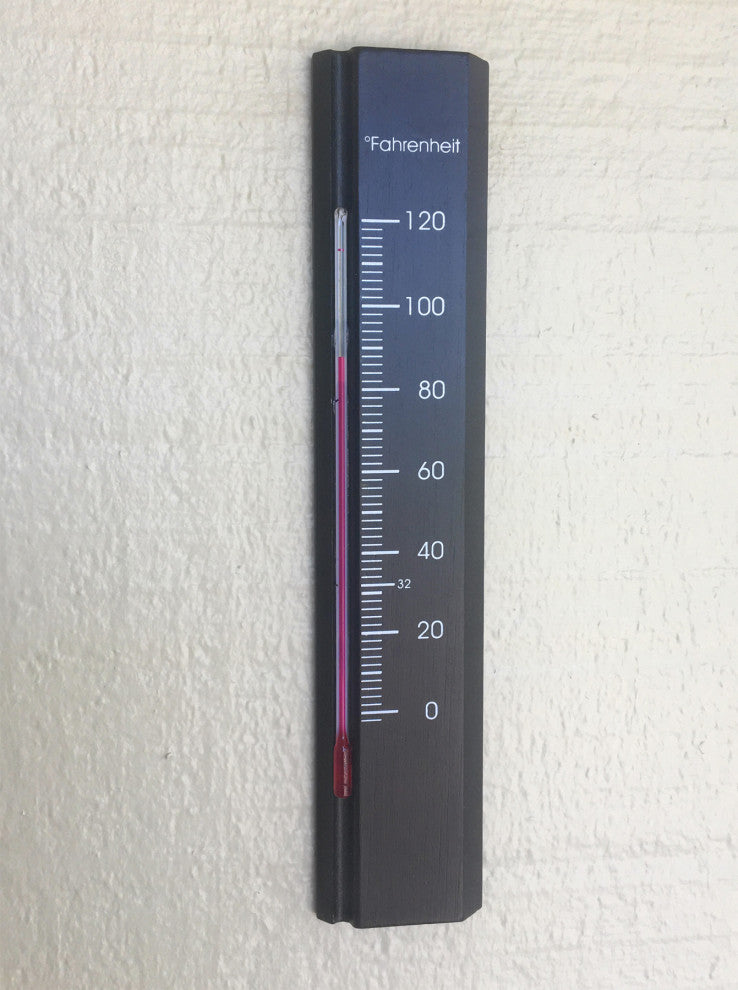 Wall Thermometer Beech Wood 7.8 inch, Black