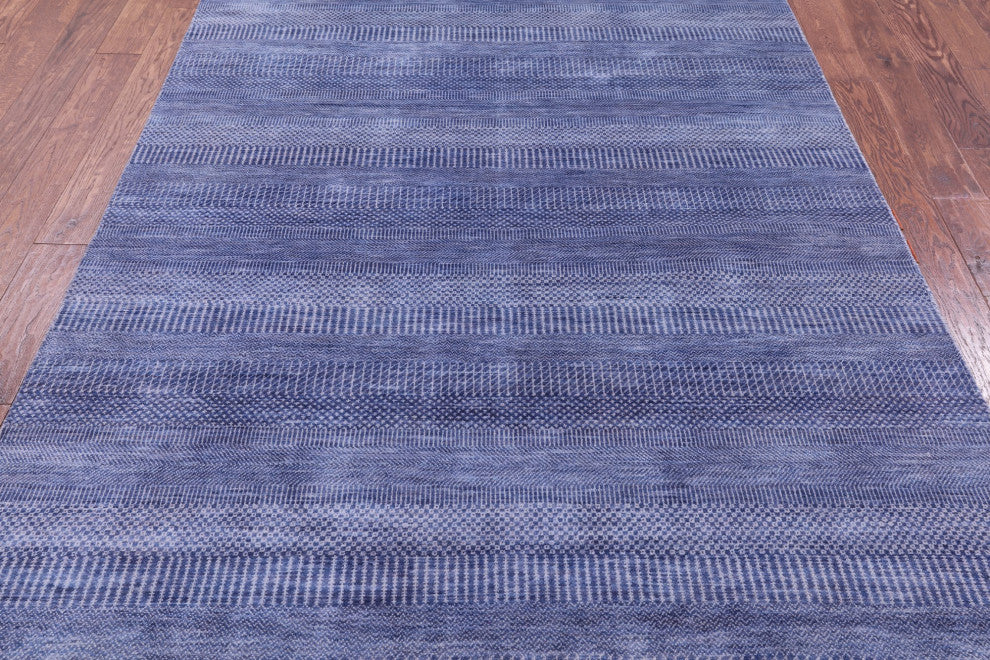 5' 10" X 9' 3" Hand Knotted Savannah Grass Wool and Silk Rug Q11926