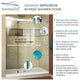 Transolid Brianna 60" W x 80" H Frameless Sliding Shower Door, Polished Chrome