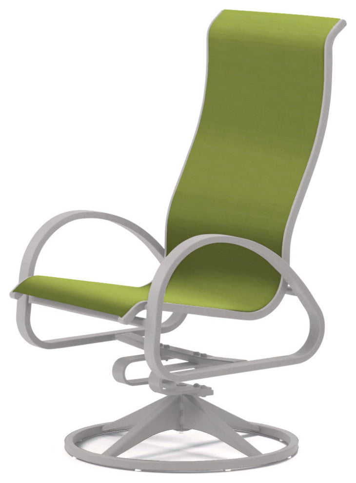 Aruba II Sling Supreme Height Swivel Rocker, Textured White, Lime