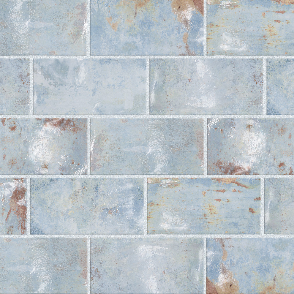 Biarritz Ceramic Wall Tile, Blue