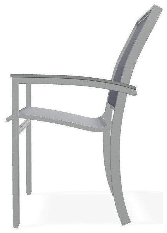 Bazza Sling Stackable Outdoor Dining Chair, Collect Indigo/Graphite