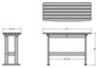 Lehigh Counter Height Balcony Table, Harbor Gray