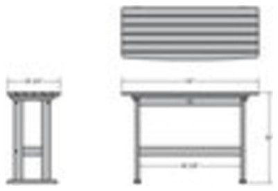 Lehigh Counter Height Balcony Table, Harbor Gray