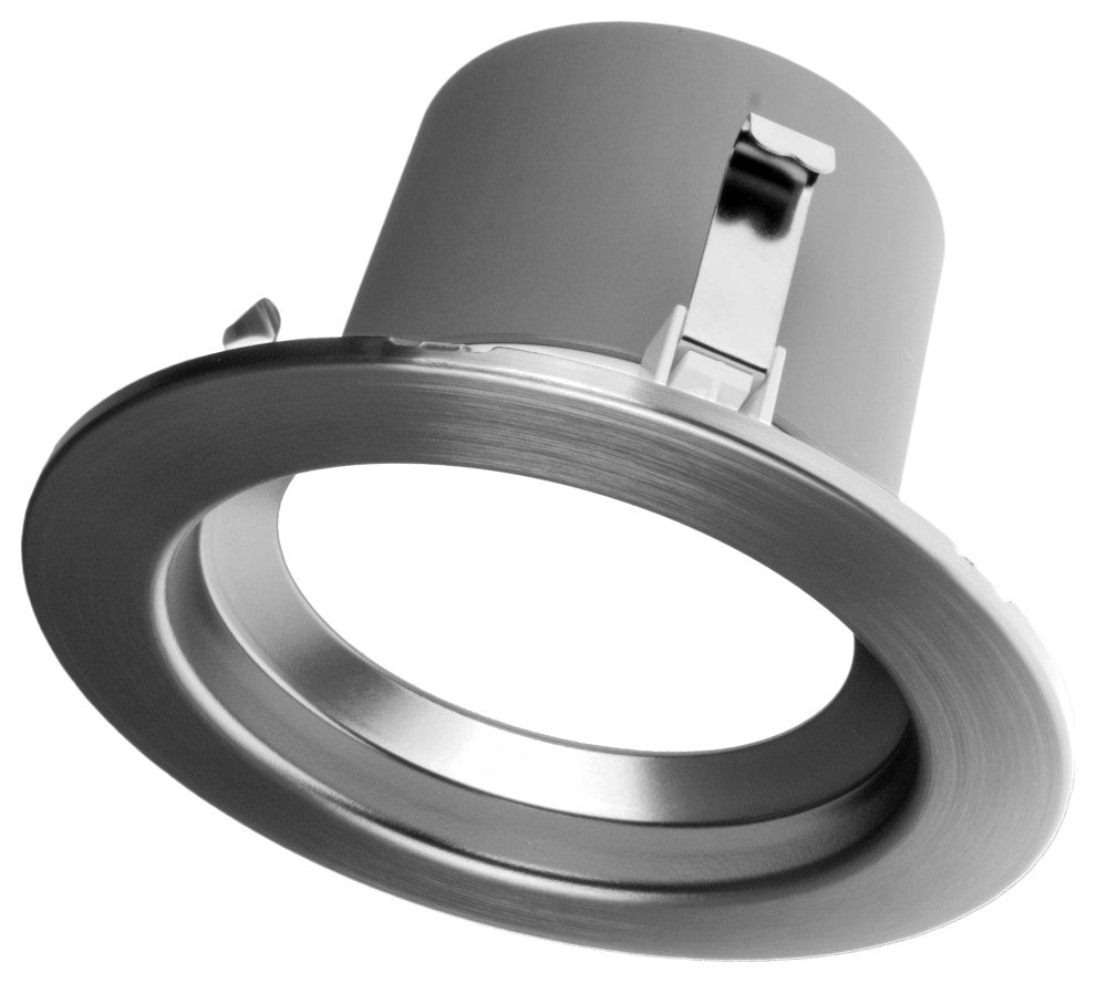 DCR4 LED Recessed Downlight Retrofit Light Fixture, Nickel, Smooth, 5000k