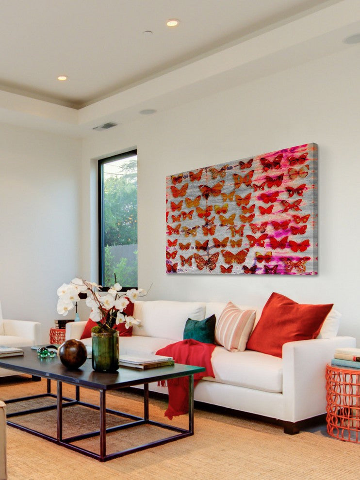 "Moths" Print on Canvas, 24"x16"