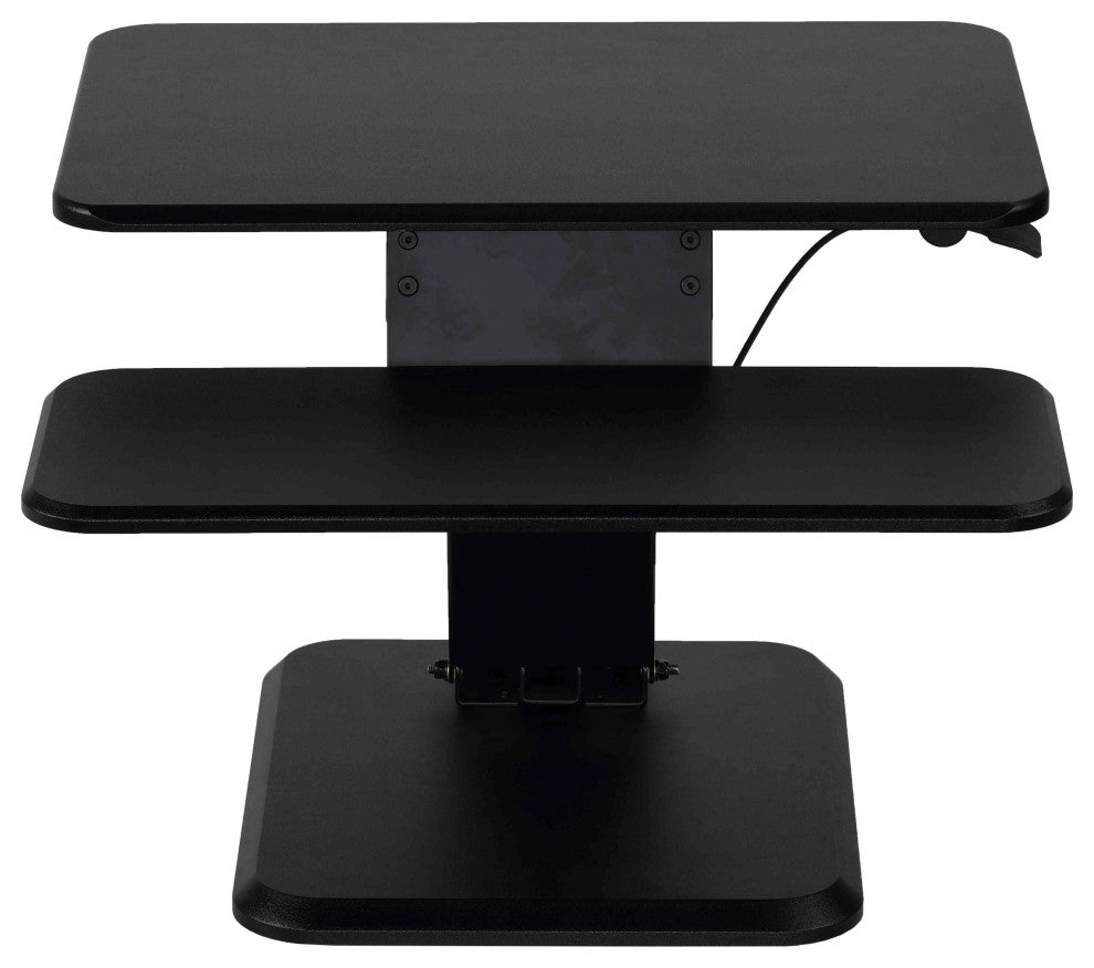 Cortesi Home Orbit Sit to Stand Adjustable Desktop Monitor Stand, Black