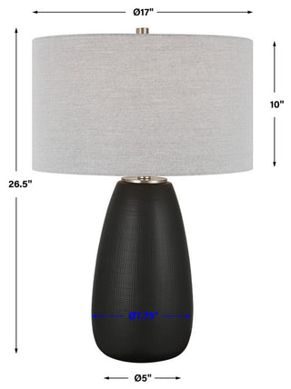 Uttermost Twilight Satin Black Table Lamp