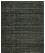 TERRA Graphite Hand Made Wool and Silkette Area Rug, 2'6" X 10'