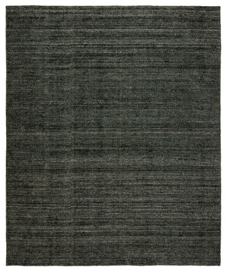 TERRA Graphite Hand Made Wool and Silkette Area Rug, 2'6" X 10'