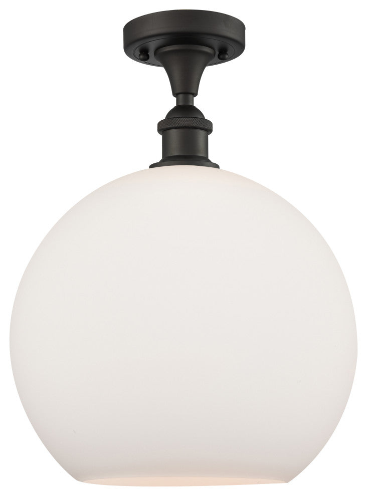 Innovations 516-1C-OB-G121-12 1-Light Semi-Flush Mount, Oil Rubbed Bronze