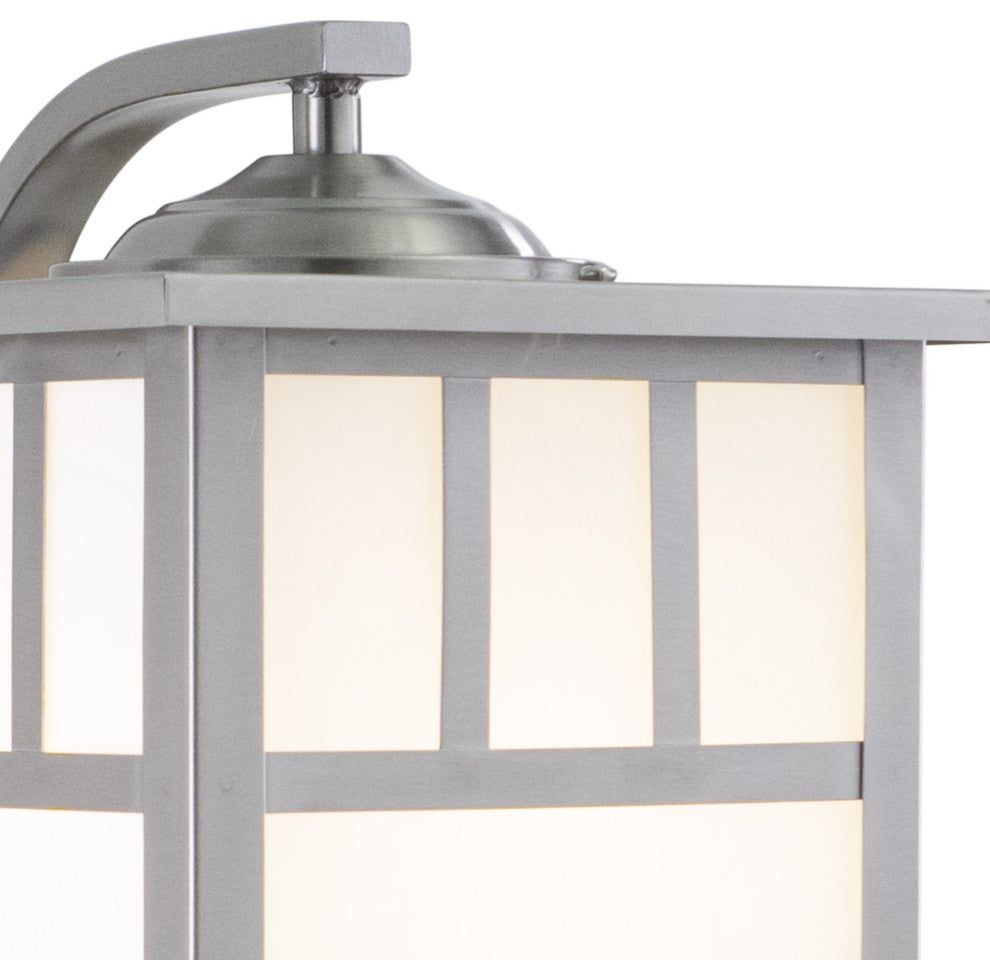 Mission 7" Outdoor Wall Light, Stainless Steel