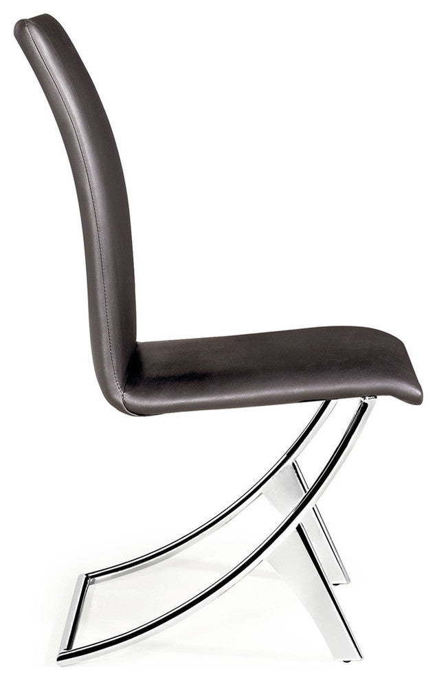 Zuo Delfin Dining Chairs, Set of 2, Espresso