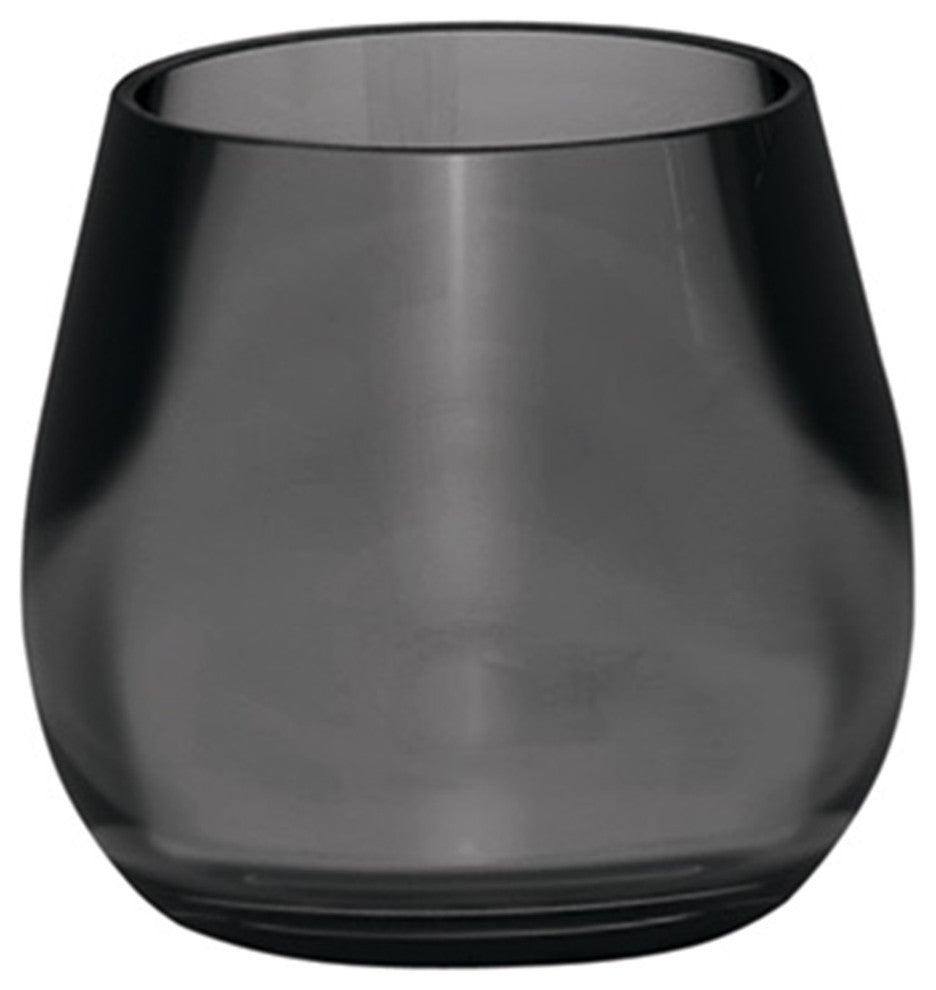 Unique Round Bathroom Accessories, Bowl, Antracite Gray, Tumbler