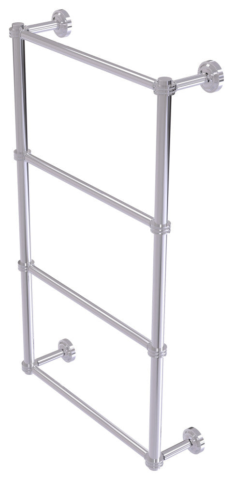 Dottingham 4 Tier 30" Ladder Towel Bar with Dotted Detail, Polished Chrome