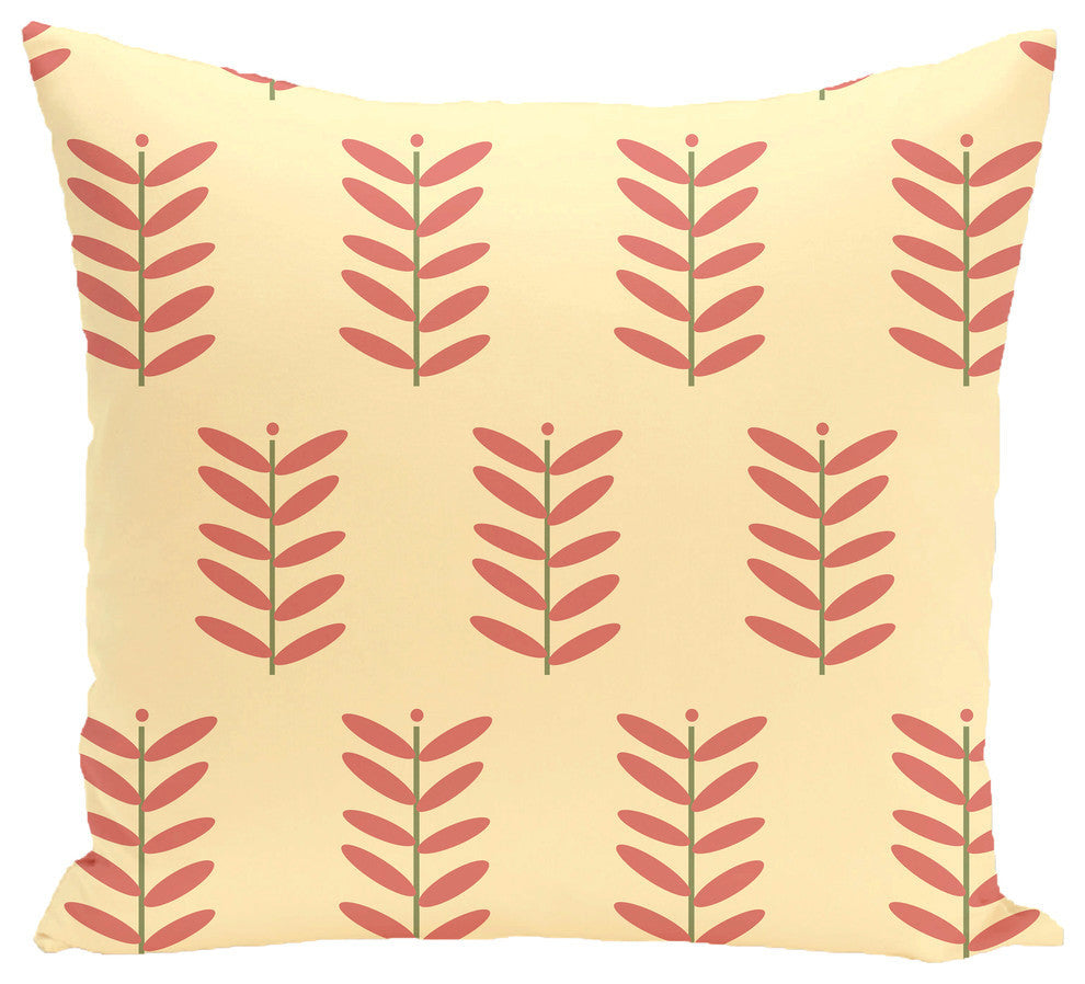 Petal Pusher Floral Print Pillow, Seed, 18"x18"