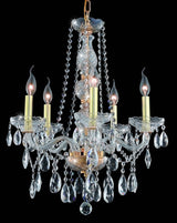 Elegant Lighting 7955D21/RC Verona 5 Light 21"W Crystal - Gold