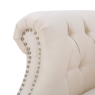 GDF Studio Akula High Back Club Chair, Beige Fabric