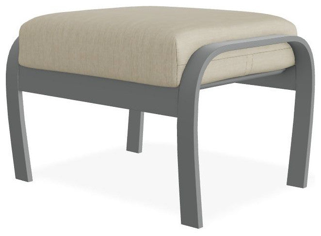 Belle Isle Cushion Outdoor Ottoman, Huskie/Graphite