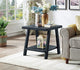 Contemporary Replicated Wood Shelf End Table in Black Finish