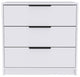 Egeo 3 Drawers Dresser, White