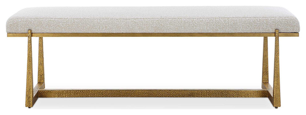 Uttermost Midas Antique Gold Bench