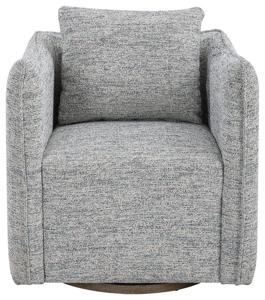 Corben Swivel Chair, Blue