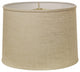 16" Light Wheat Throwback Drum Linen Lampshade