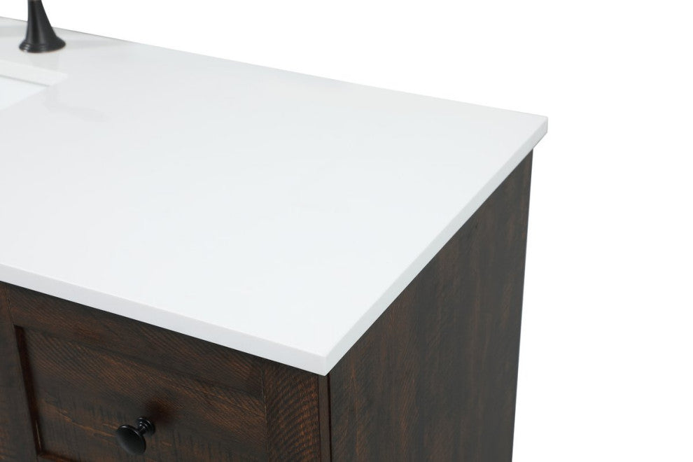 Home Living 19" Farmhouse Expresso-Light Bathroom Vanity