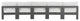 Nizuc Water Resistant Patio Modular Straight Sofa, White, 5-Piece: 5 Armless Chair, Dark Gray Aluminum Frame