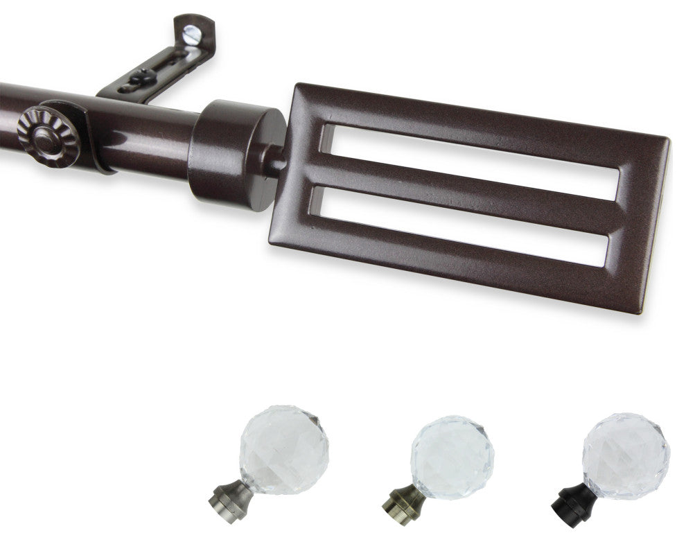 Mabel 13/16" dia. Curtain Rod, Cocoa, 18-28"