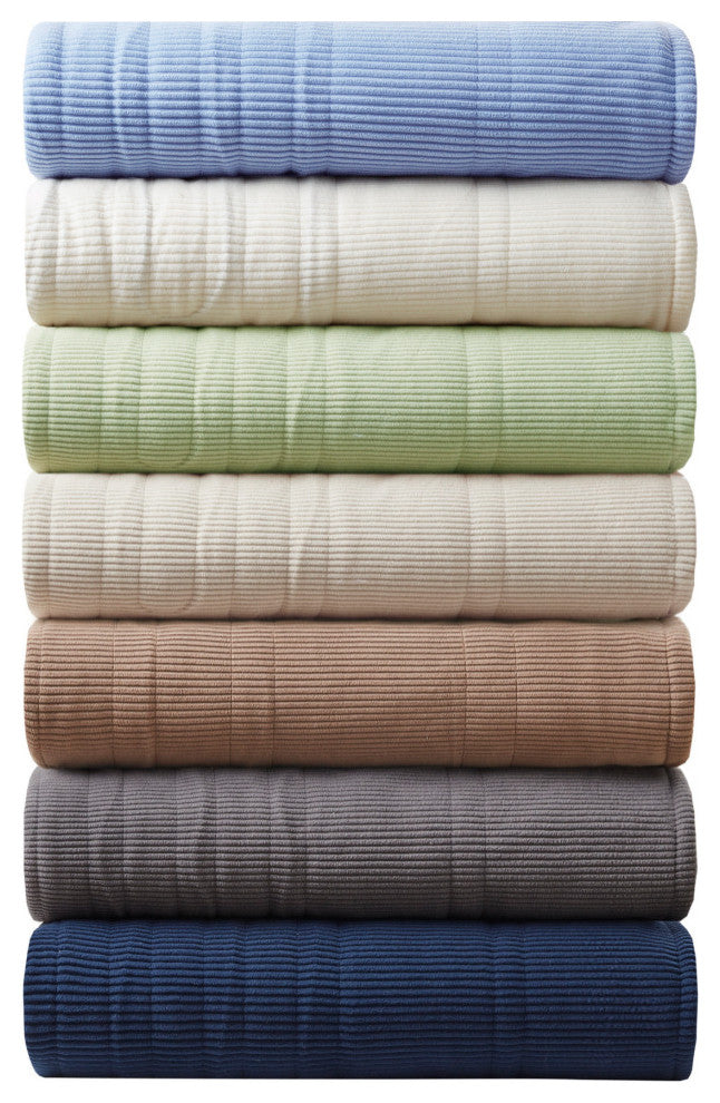 Beautyrest Knitted Micro Fleece Solid Textured Heated Blanket, Blue, Queen
