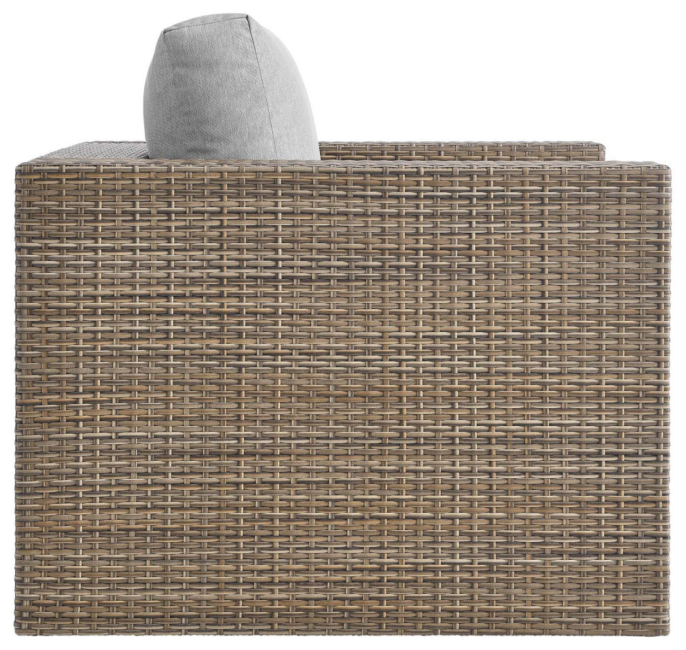 Convene Outdoor Patio Outdoor Patio 4-Piece Furniture Set, Cappuccino Gray