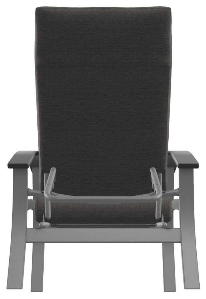 Belle Isle Cushion Outdoor Adjustable Back Chair, Rain Graystone/Graphite