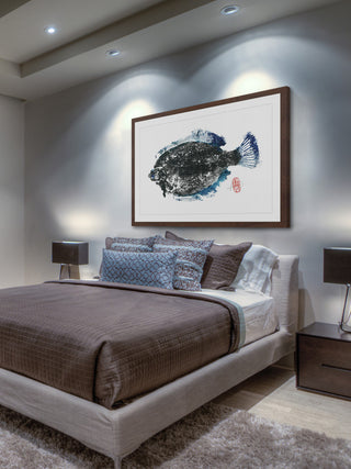 "Summer Flounder" Framed Painting Print, 30"x20"