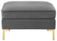 Accent Chair Ottoman, Velvet, Gray, Modern, Living Lounge Hotel Hospitality