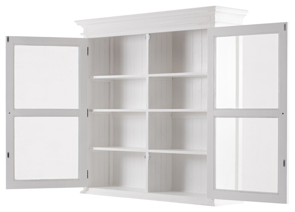 Classic White Glass Display Hutch