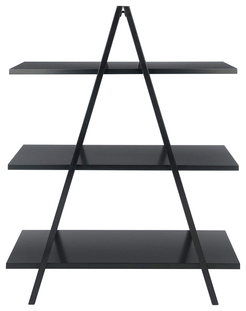 Modern A-frame 3-tier Shelving, Black