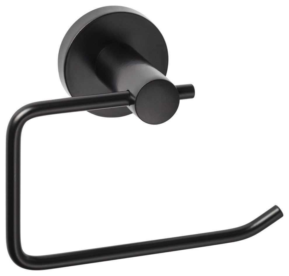 Lugano Bath Series, Single Post Paper Holder, Flat Black