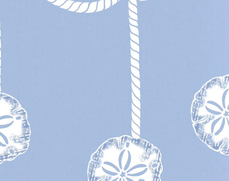Sanddollar Ornaments Holiday Geometric Print Kitchen Towel, Blue