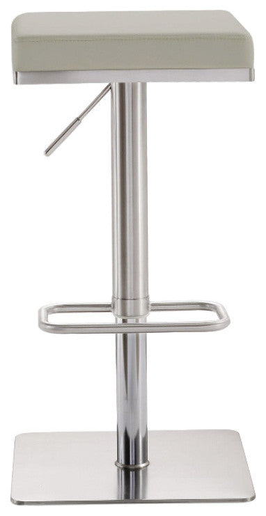 Bari Light Grey Stainless Steel Barstool - Light Grey