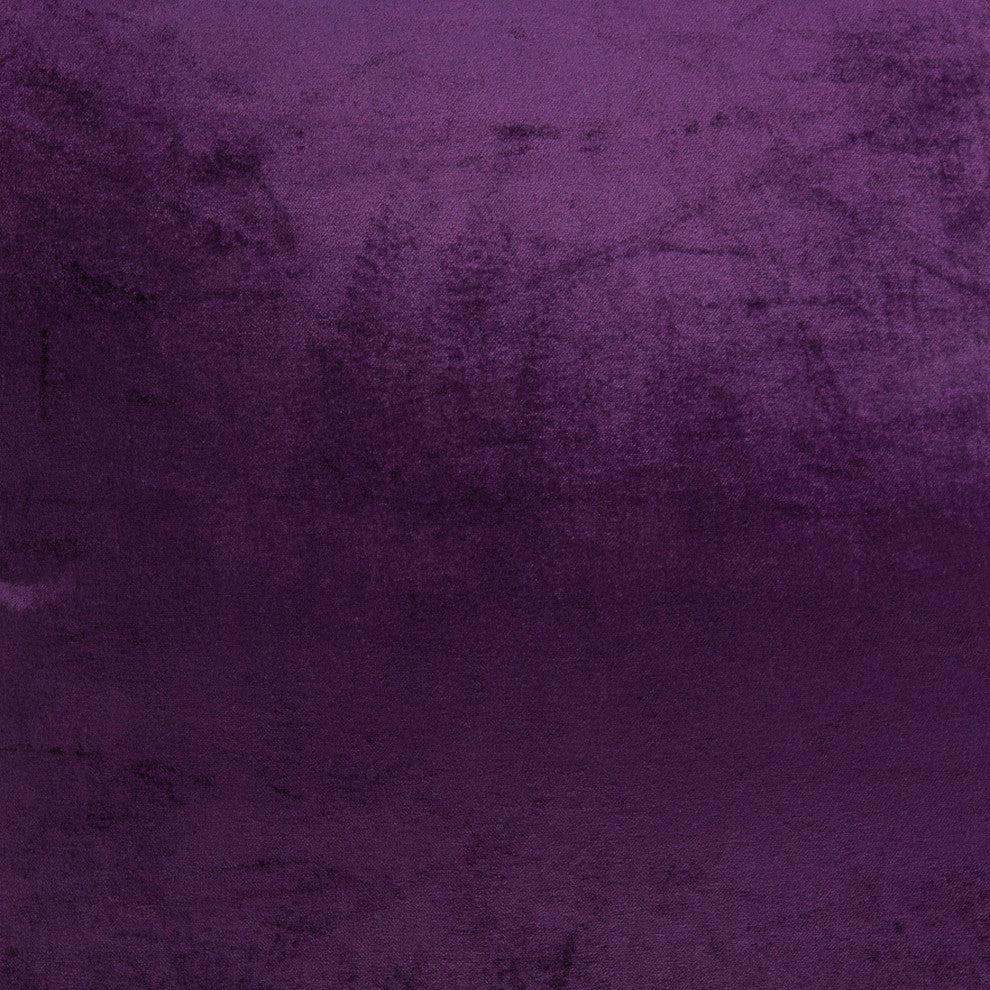 HomeRoots 18" x 0.5" x 18" Transitional Purple Solid Pillow Cover