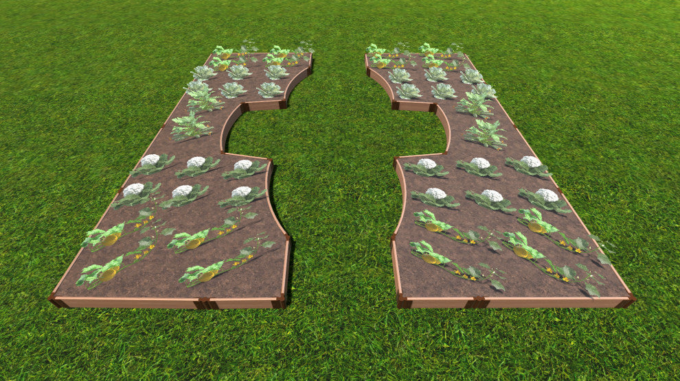 Classic Sienna 'Walk-Through Inner Roboto' - 14' X 16' X 5.5" Raised Garden Bed