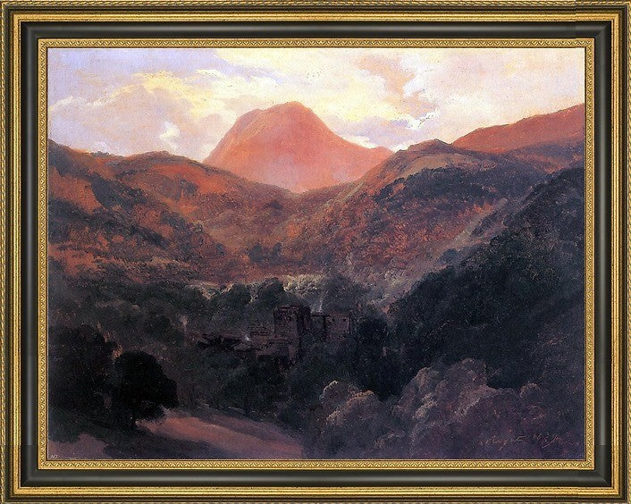 Theodore Rousseau View of the Puy de Dome and Royat Framed Canvas Print, 18"x24"