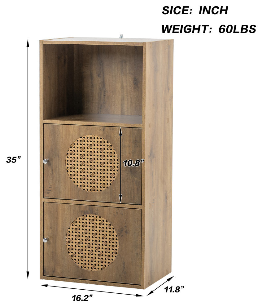 Freestanding Storage Cabinet with Door for Living Room Bedroom, 49" X 47"