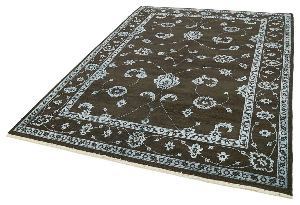 Rug N Carpet - Handwoven Oriental 6' 2'' x 9' 4'' Wool Oushak Area Rug