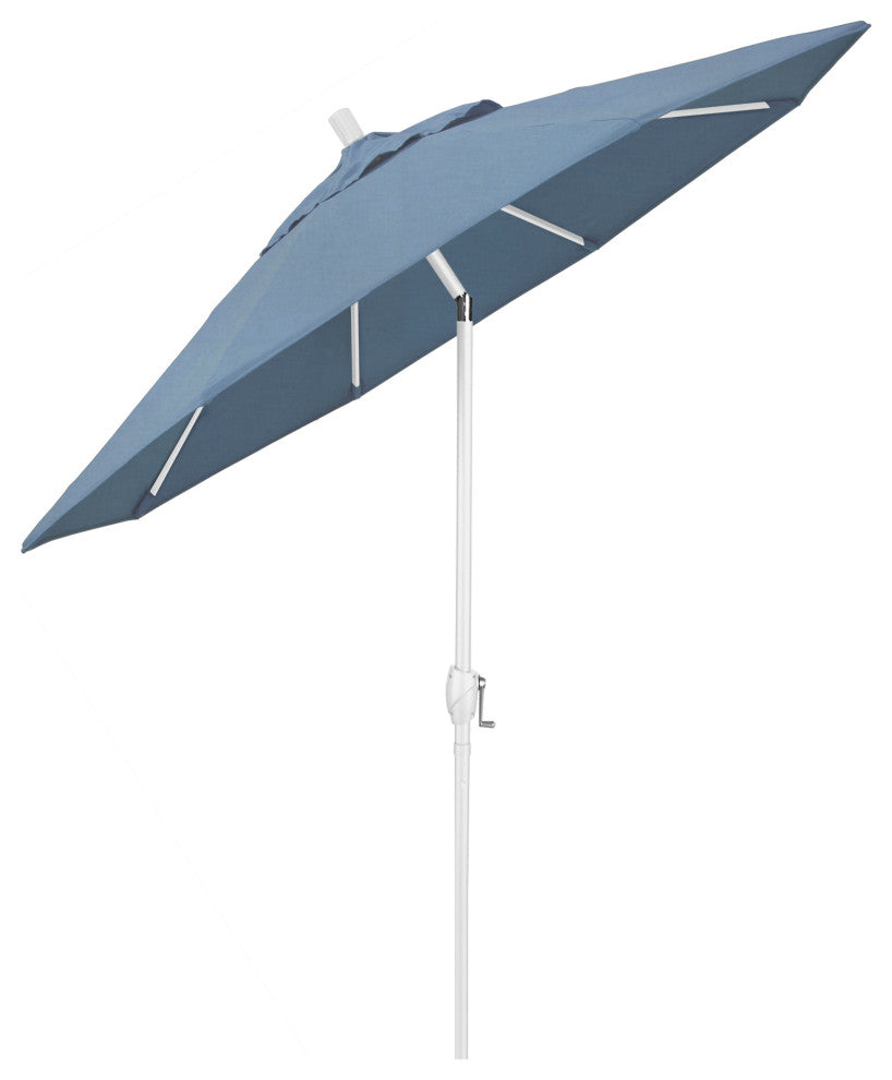9' Aluminum Umbrella Push Tilt, Sunbrella, Air Blue