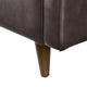Loveseat Sofa, Brown, Leather, Modern, Mid Century Hotel Lounge Cafe Lobby