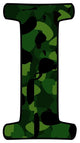 VWAQ Camoflauge I Wall Decal Peel and Stick Military Camo Pattern Wall Letter